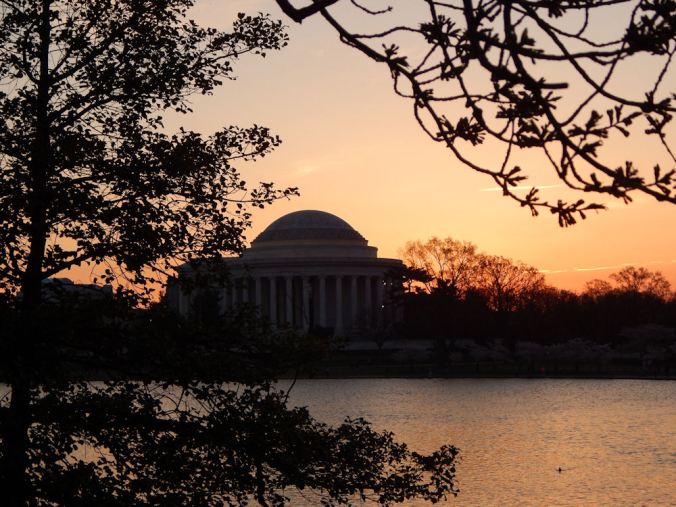 Jefferson Memorial Sunrise Silhouette